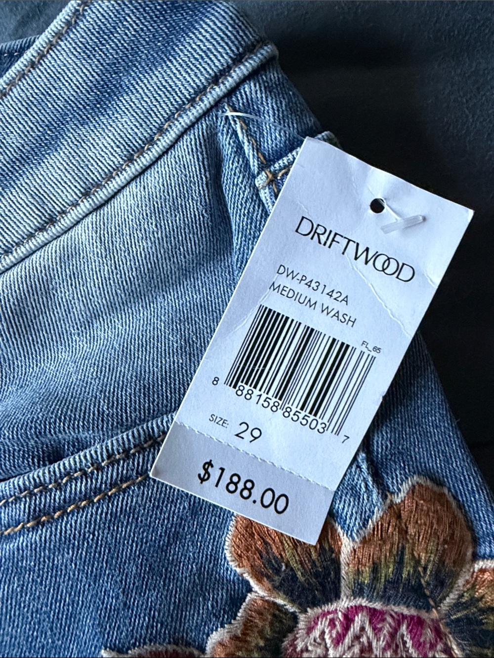 DRIFTWOOD Charlee Embroidered Jeans NWT - Picture 7 of 7